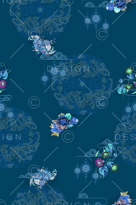 花卉印花华亿平台图片