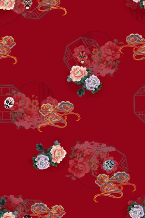 花卉印花华亿平台图片