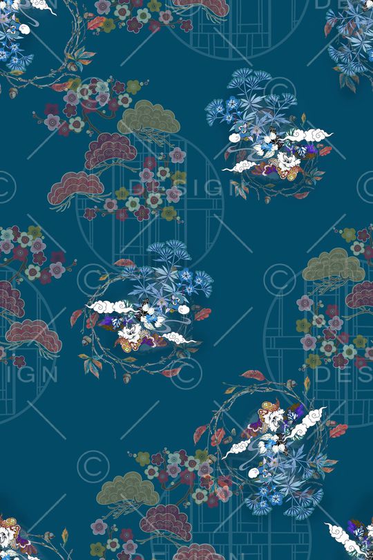 花卉印花华亿平台图片