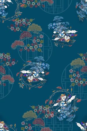 花卉印花华亿平台图片