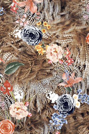 花卉印花华亿平台图片