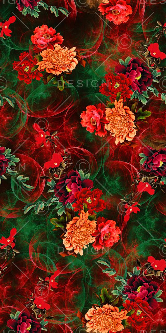 花卉印花华亿平台图片