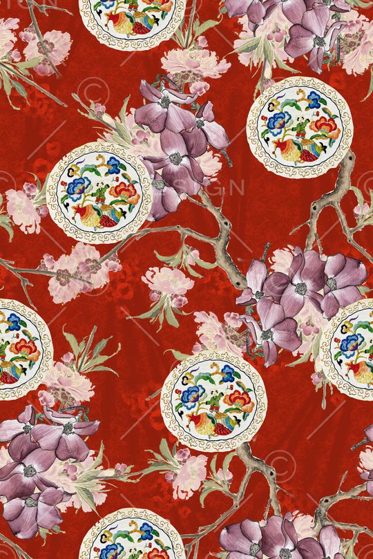 复古印花华亿平台图片