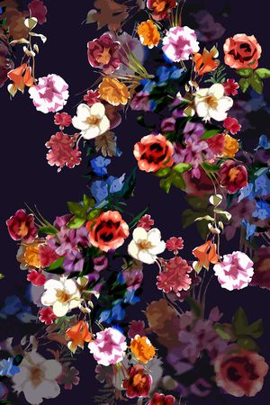 花卉印花华亿平台图片