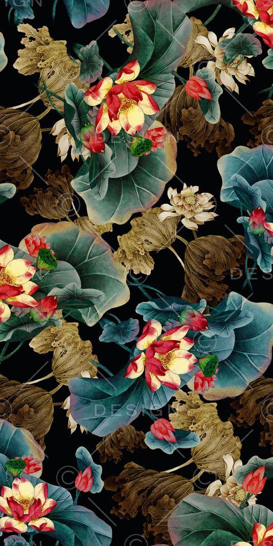 荷花印花华亿平台图片