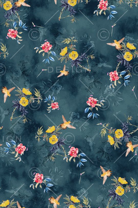 花卉印花华亿平台图片