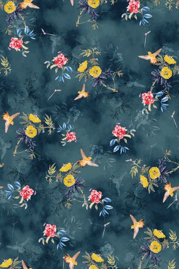 花卉印花华亿平台图片