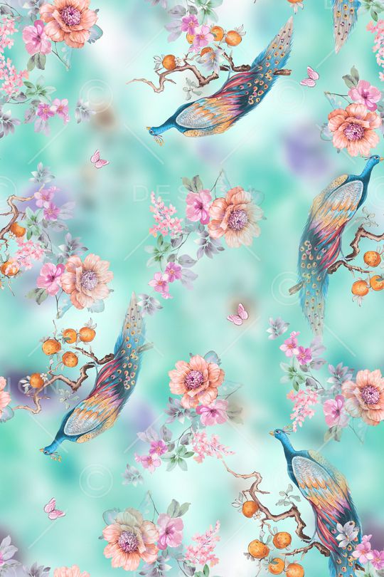 花卉印花华亿平台图片