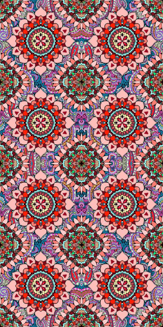 民族花卉印花华亿平台图片