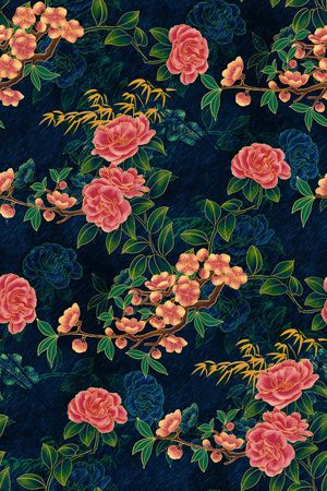 花卉印花华亿平台图片