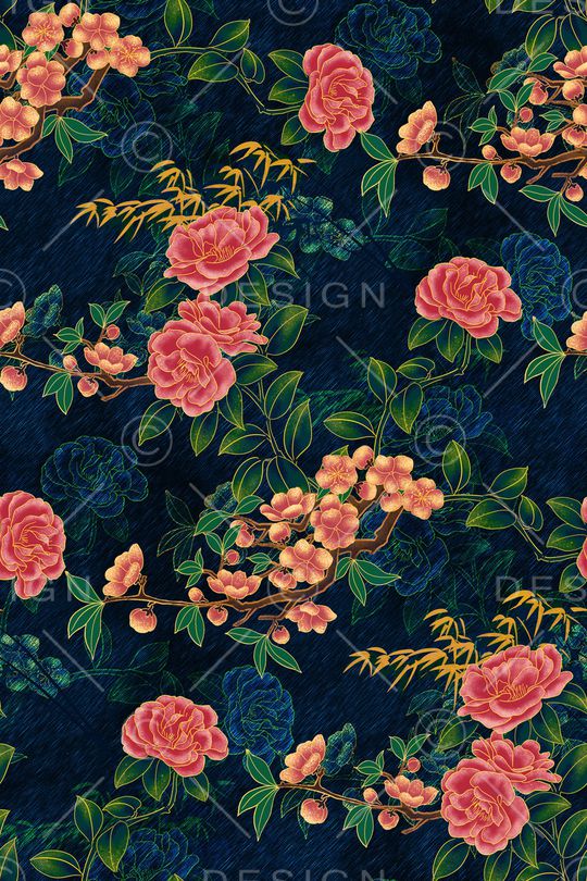 花卉印花华亿平台图片