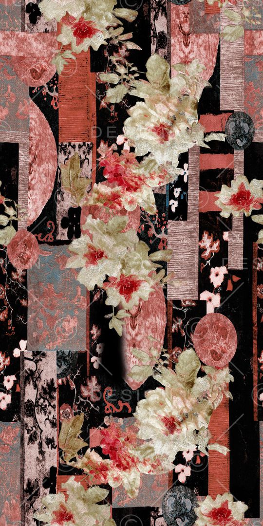 花卉印花华亿平台图片