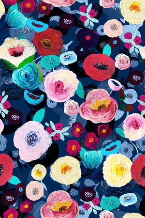 花卉印花华亿平台图片