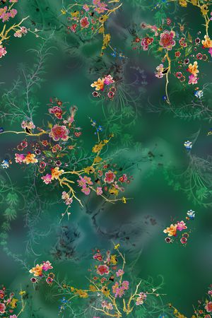 旗袍印花华亿平台图片