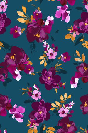 花卉印花华亿平台图片