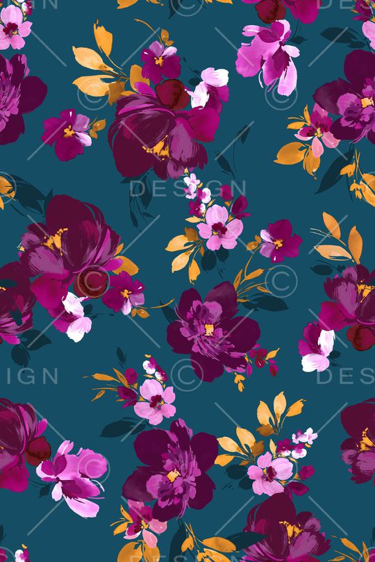 花卉印花华亿平台图片