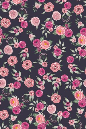 花卉印花华亿平台图片