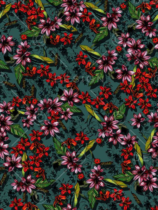 花卉印花华亿平台图片