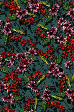 花卉印花华亿平台图片