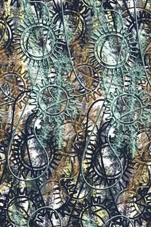 抽象男装印花华亿平台图片