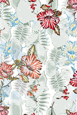 绿植树叶印花华亿平台图片