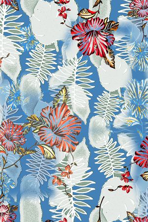 绿植树叶印花华亿平台图片