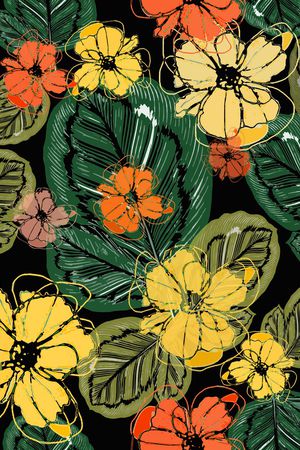 绿植树叶印花华亿平台图片