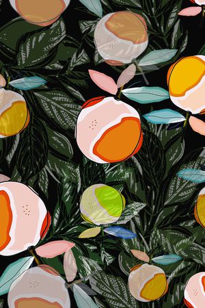 绿植树叶印花华亿平台图片