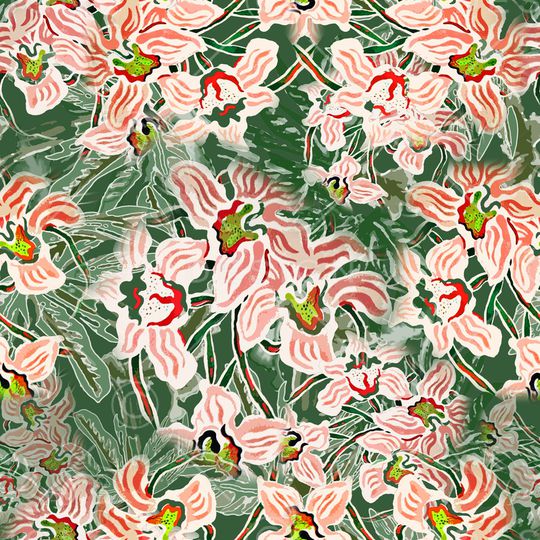 绿植树叶印花华亿平台图片