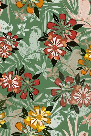 绿植树叶印花华亿平台图片