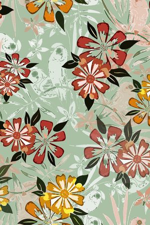 绿植树叶印花华亿平台图片