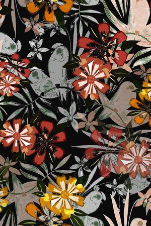 绿植树叶印花华亿平台图片