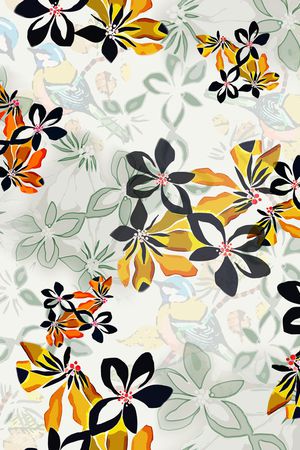 绿植树叶印花华亿平台图片