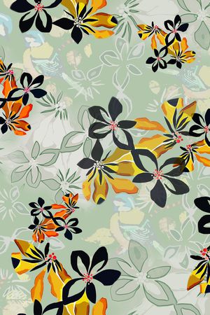 绿植树叶印花华亿平台图片