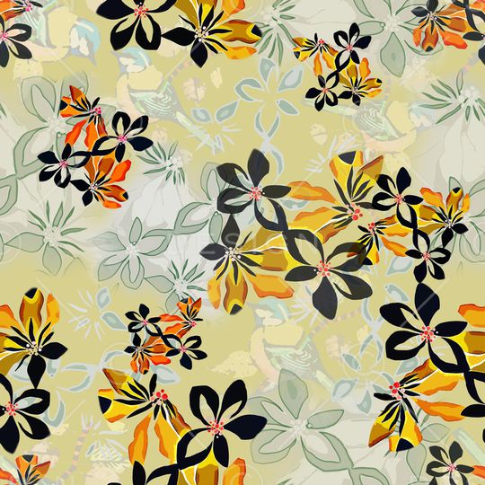 绿植树叶印花华亿平台图片