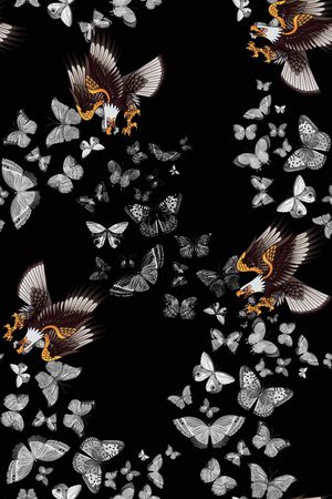 花卉蝴蝶印花华亿平台图片