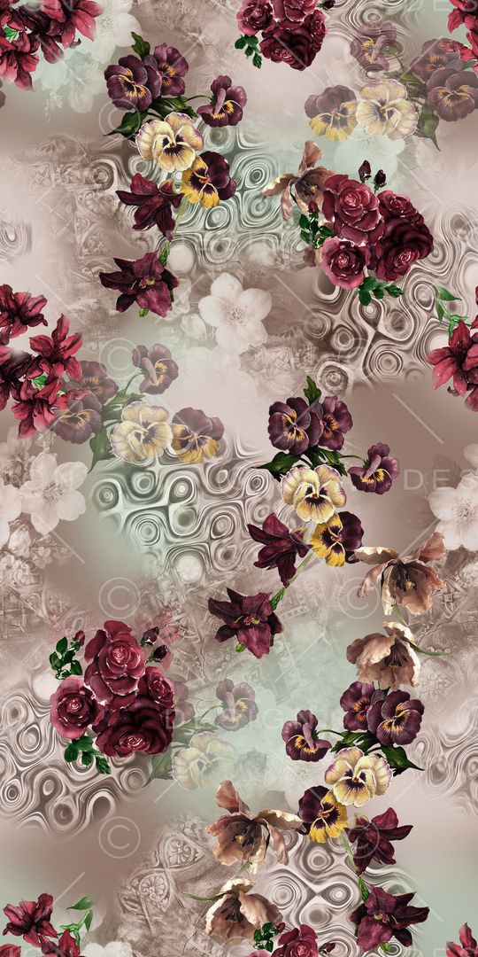 花卉印花华亿平台图片