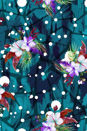 绿植树叶印花华亿平台图片