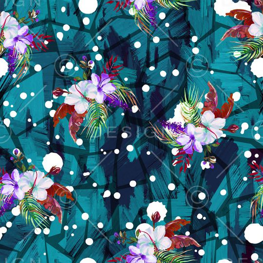 绿植树叶印花华亿平台图片