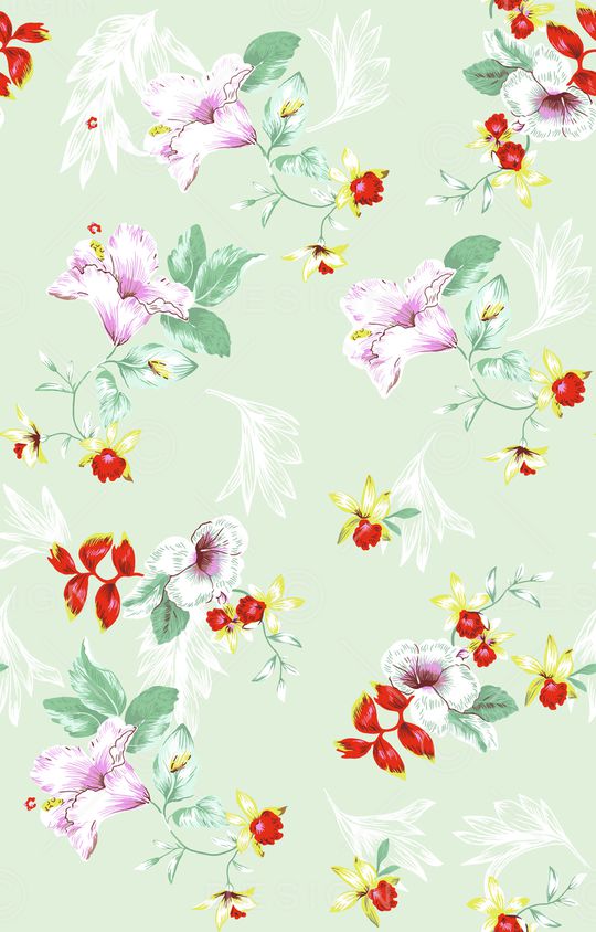 花卉印花华亿平台图片