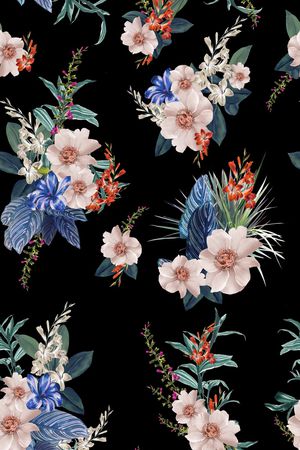 花卉印花华亿平台图片