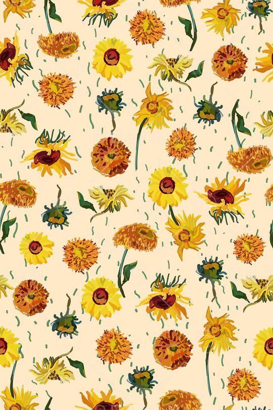 向日葵印花华亿平台图片