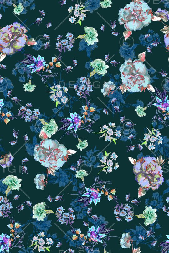 花卉印花华亿平台图片