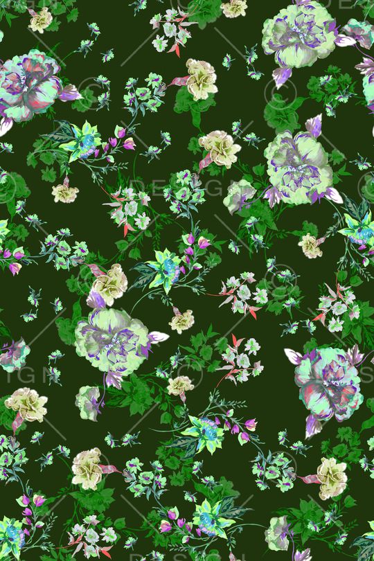 花卉印花华亿平台图片