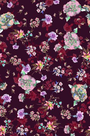 花卉印花华亿平台图片