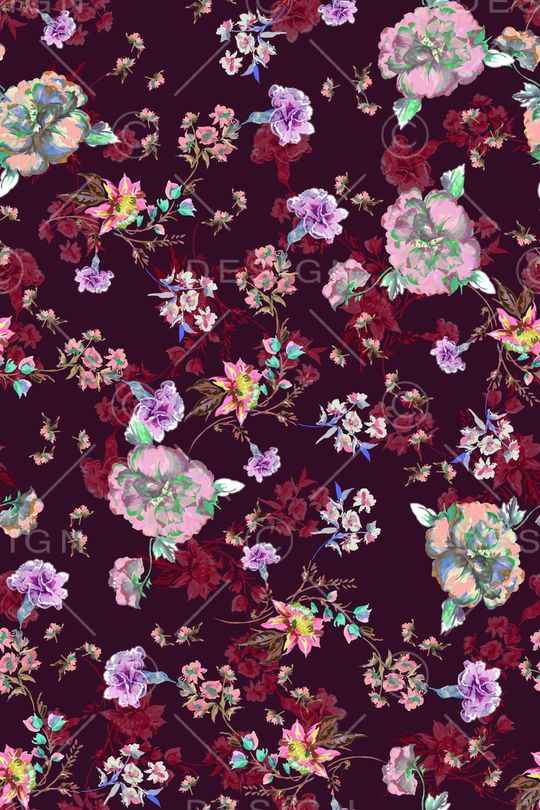 花卉印花华亿平台图片