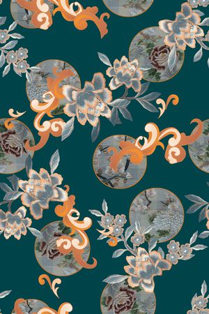 真丝印花华亿平台图片