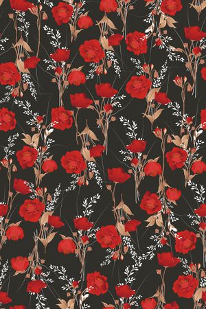 玫瑰花印花华亿平台图片