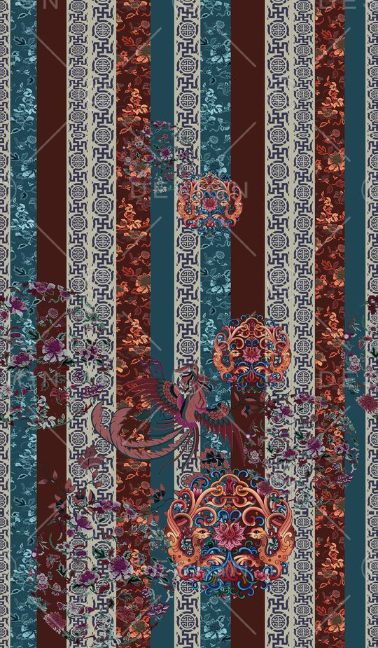 古典花纹印花华亿平台图片