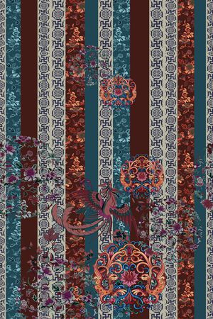 古典花纹印花华亿平台图片